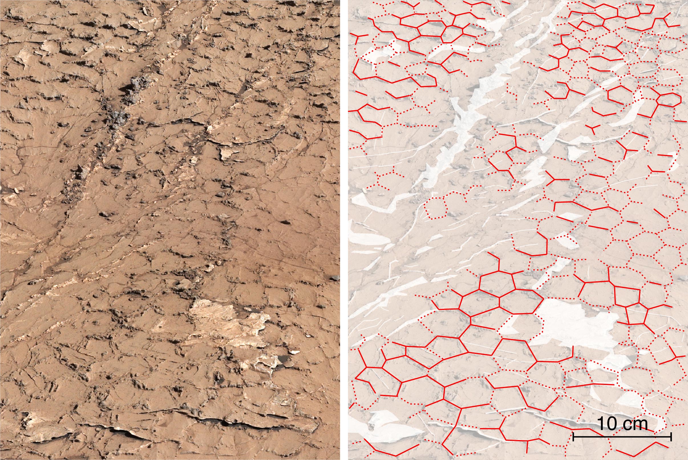 NASA surpris par les fissures dans la boue martienne ancienne découverte par Mars Curiosity Rover