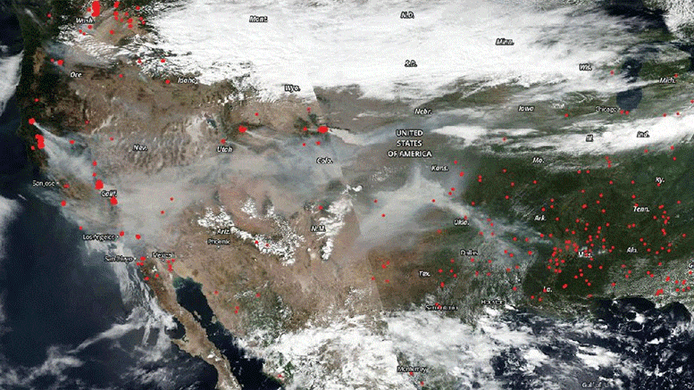 Le satellite NOAA-NASA capture les incendies, la fumée, le dioxyde de soufre et les cendres à travers l'Amérique